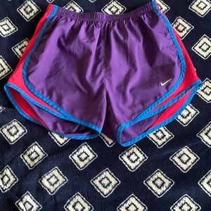 Purple/red/blue Nike shorts